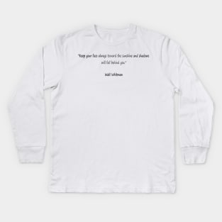 Popular quotes from popular people - Walt Whitman Kids Long Sleeve T-Shirt